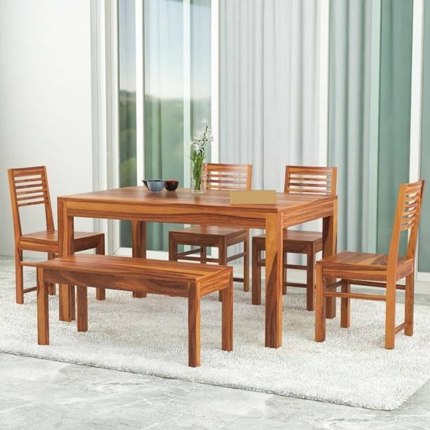 Flipkart Perfect Homes Solid Sheesham Wood Six Seater Dining Set For Dining Room/ Hotel/ Restaurant || Solid Wood 6 Seater Dining Set
