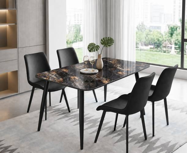 Furniva Eclipse Metal 4 Seater Dining Set