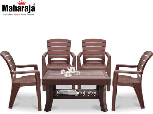 MAHARAJA Dining Table for Home Offices Outdoor 4 Seater Dining Plastic 4 Seater Dining Set