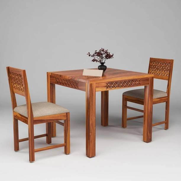 TRUE FURNITURE Sheesham Wood Solid Wood 2 Seater Dining Set (Finish Color - Honey) Solid Wood 2 Seater Dining Set
