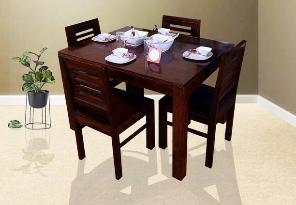 Allie Wood Sheesham ( Rosewood ) Solid Wood 4 Seater Dining Set