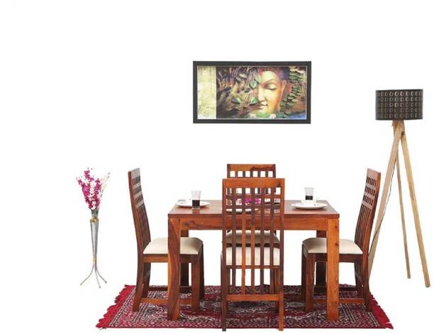 Deuba Sheesham wood Solid Wood 4 Seater Dining Set
