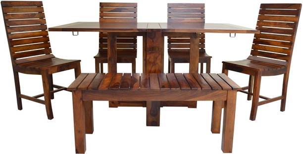 Angel Furniture Sheesham Wood Solid Wood 6 Seater Dining Set