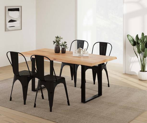 THE ATTIC Solid Wood 4 Seater Dining Set