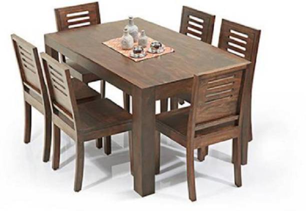 MAHIMART AND HANDICRAFTS Jerry Rosewood 6 Seater Dining Set For Living Room Solid Wood 6 Seater Dining Set