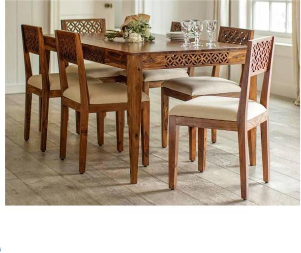 Divine Arts Solid Wood 4 Seater Dining Table With 4 Chairs Dining Room Furniture/Hotel Solid Wood 6 Seater Dining Set