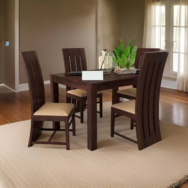 Flipkart Perfect Homes Sheesham Wood 4 seater dining set with chairs For Room/Home/Hotel Solid Wood 4 Seater Dining Set