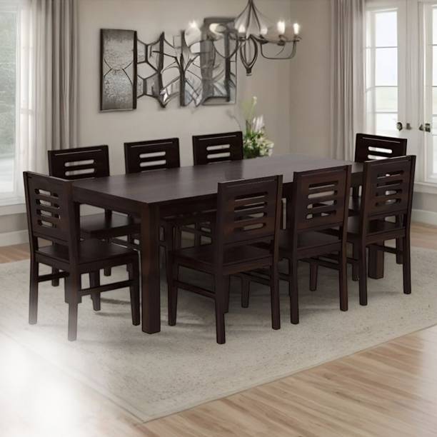 Allie Wood Rosewood (Sheesham) Solid Wood 8 Seater Dining Set