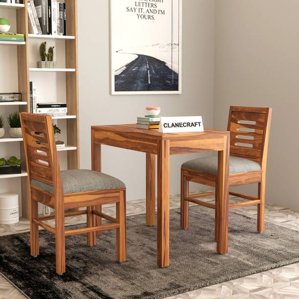 CLANECRAFT Solid Sheesham Wood Two Seater Dining Set For Dining Room/ Hotel | Solid Wood 2 Seater Dining Set