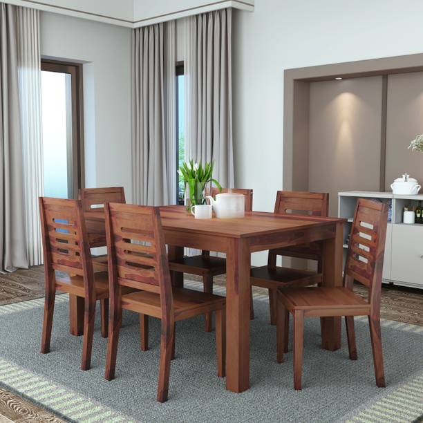 Flipkart Perfect Homes PureWood Sheesham 6 Seater Dining Set