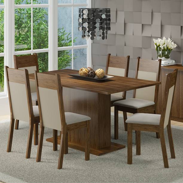 Madesa Lousiana Dining Room Engineered Wood 6 Seater Dining Set