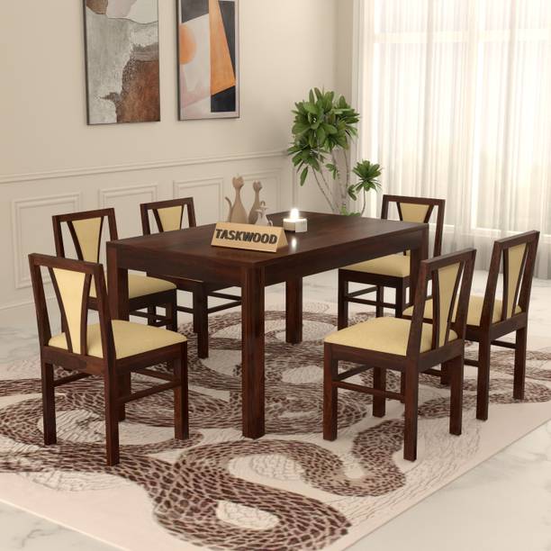 Taskwood Furniture Solid Wood 6 Seater Dining Set
