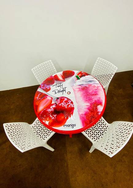 MSR PLASTIC TABLE SET INDOOR OUTDOOR 1+4 Plastic 4 Seater Dining Set