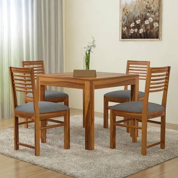 Flipkart Perfect Homes Solid Sheesham Wood Four Seater Dining Set For Dining Room/ Hotel/ Restaurant || Solid Wood 4 Seater Dining Set