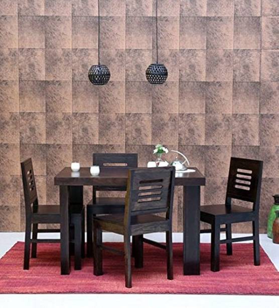 AMARNATH MD Solid Sheesham Wood Dining Table Set for Dining Room | Hotel | Office Solid Wood 4 Seater Dining Set