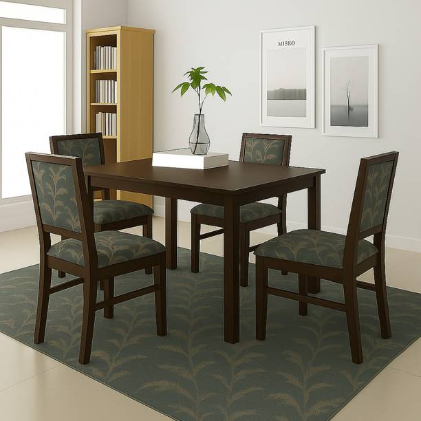 Kendalwood Furniture Premium Dining Room Furniture Wooden Dining Table with 4 Chairs Solid Wood 4 Seater Dining Set