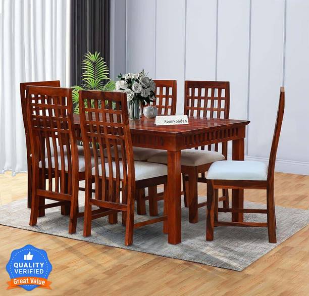 Flipkart Perfect Homes Solid Wood 6 Seater Dining Set
