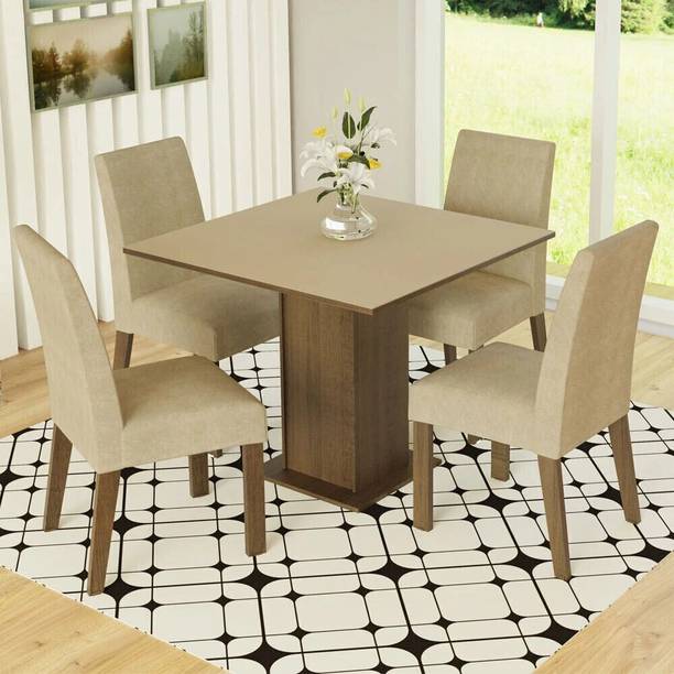 Madesa Dining Room Set Engineered Wood 4 Seater Dining Set