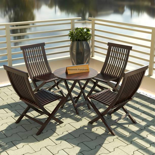 saamenia furnitures Solid Sheesham Wood 4 seater Dining Set For Dining Room / Hotel / Restaurant Solid Wood 4 Seater Dining Set
