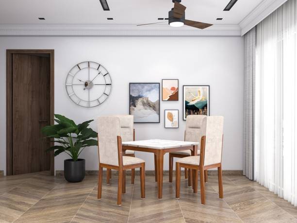 Worldwood Solid Wood 4 Seater Dining Set