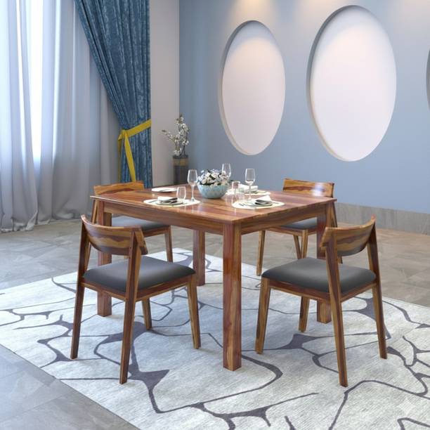Deuba Solid Wood Sheesham Solid Wood 4 Seater Dining Set