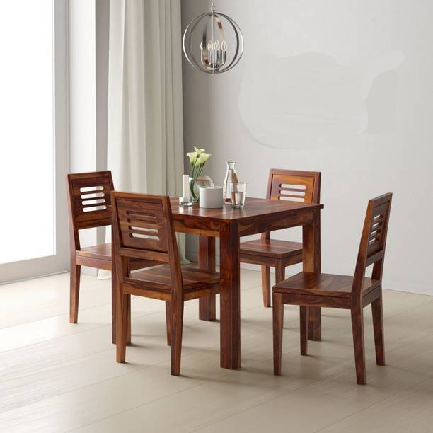JeenWood Beautiful Dining Set For Living Room In Sheesham Wood Solid Wood 4 Seater Dining Set