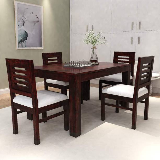 Flipkart Perfect Homes Sheehsam Wood 4Seater Dining Table Solid Wood 4 Seater Dining Set