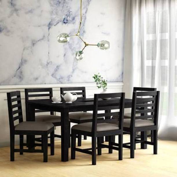 Allie Wood Rosewood (Sheesham) Solid Wood 6 Seater Dining Set