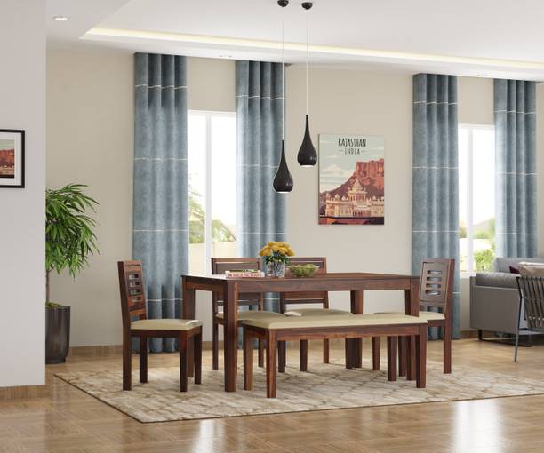 Induscraft Joshua Solid Wood 6 Seater Dining Set