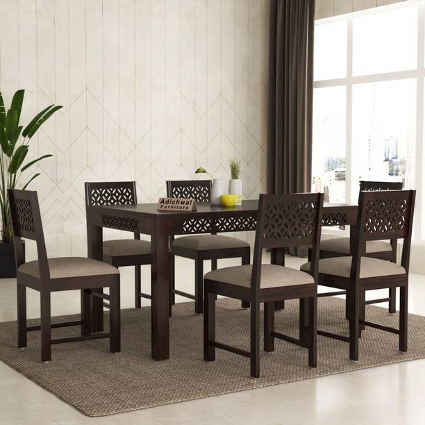 Devsignature Solid Wood 6 Seater Dining Set