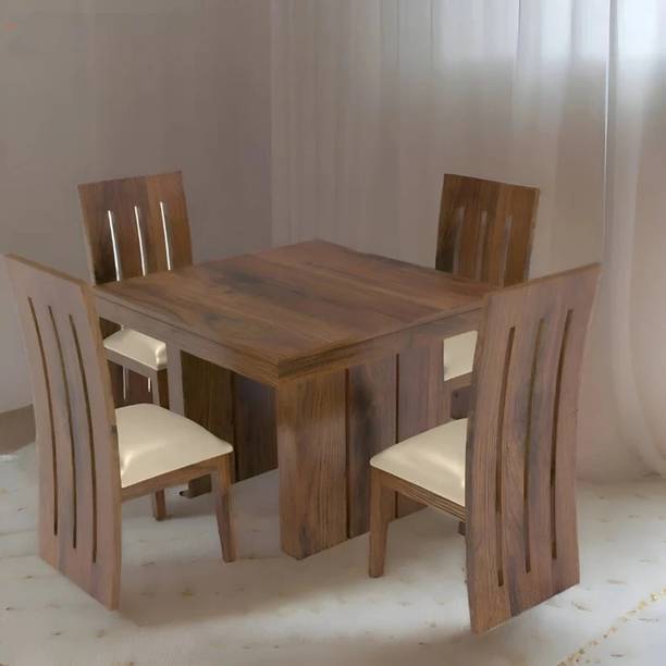 DRYLC FURNITURE Sheesham Wood Four Seater Dining Set For Dining Room/ Hotel/ Kitchen/ Restaurant Solid Wood 4 Seater Dining Set