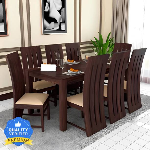 Taskwood Furniture Solid Sheesham Wood 8 Seater Dining Set For Dining Room / Restaurant. Solid Wood 8 Seater Dining Set