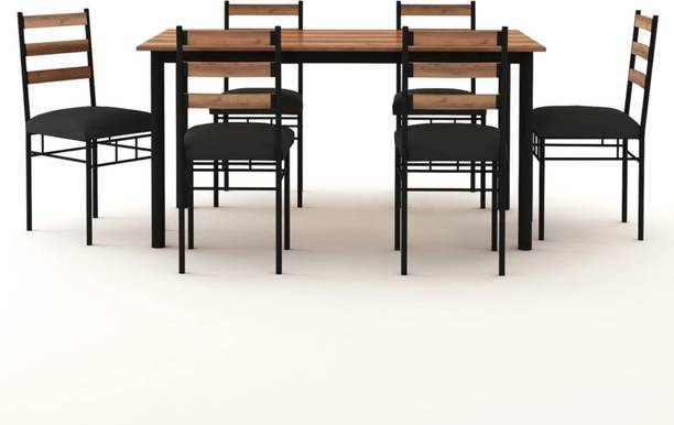 Anishwar Indoor & Outdoor Dining Room and Living Room Set Metal 6 Seater Dining Set