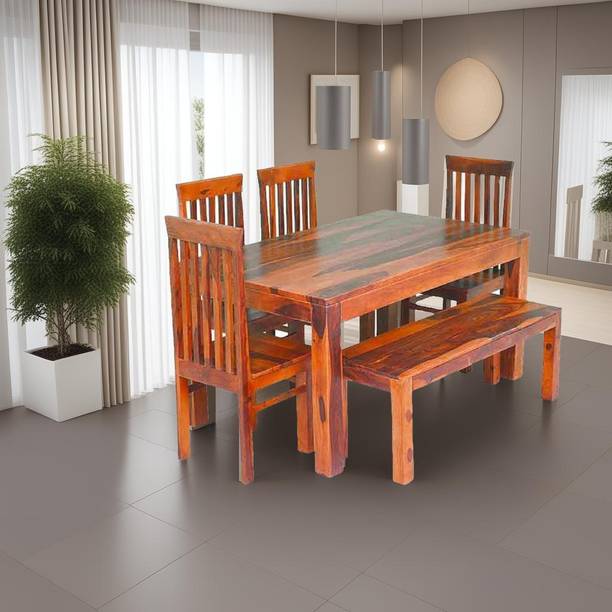 Deuba Sheesham wood Solid Wood 6 Seater Dining Set