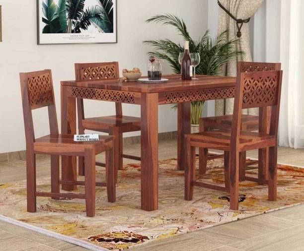 Flipkart Perfect Homes Pure Sheesham Wood Four Seater Dining Set Solid Wood 4 Seater Dining Set