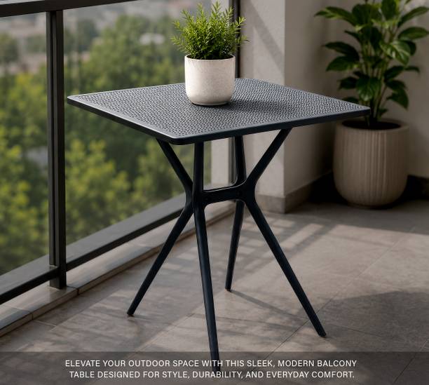 Diya BIngo Square and Royal Dining Table Set for Home Garden Cafeteria Restaurant Plastic 2 Seater Dining Set
