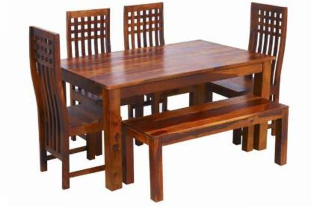Custom Decor Solid Wood 6 Seater Dining Set
