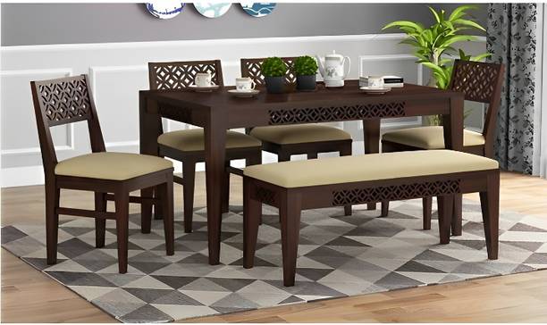SWANGIA ARTS Solid Wood Dining Set| Wooden Table Chair Set|6 Seater Dining| Dining Table Set| Solid Wood 6 Seater Dining Set
