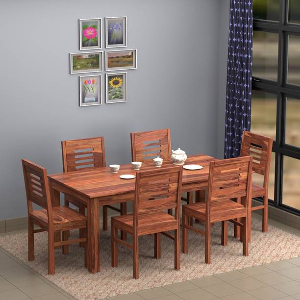 AARAMWEAR Classic Solid Series Engineered Wood 6 Seater Dining Table