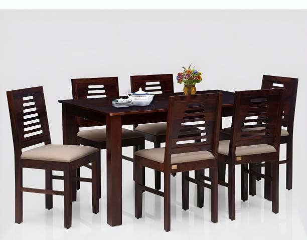 Flipkart Perfect Homes Solid Sheesham Wood Six Seater Dining Set For Dining Room/ Hotel/ Restaurant || Solid Wood 6 Seater Dining Set