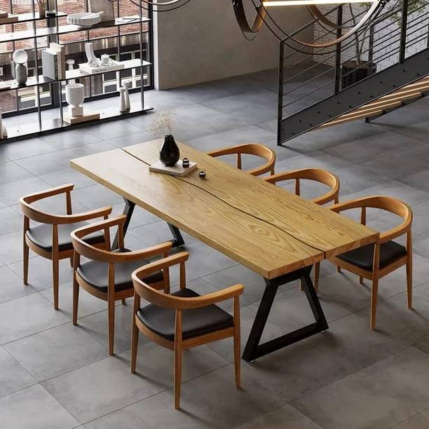 NG Decor Engineered Wood 8 Seater Dining Set