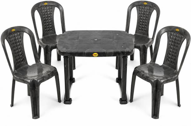 next NPPL Strong 4 Seater Dining Set for Home, Dining Room, Plastic 4 Seater Dining Set
