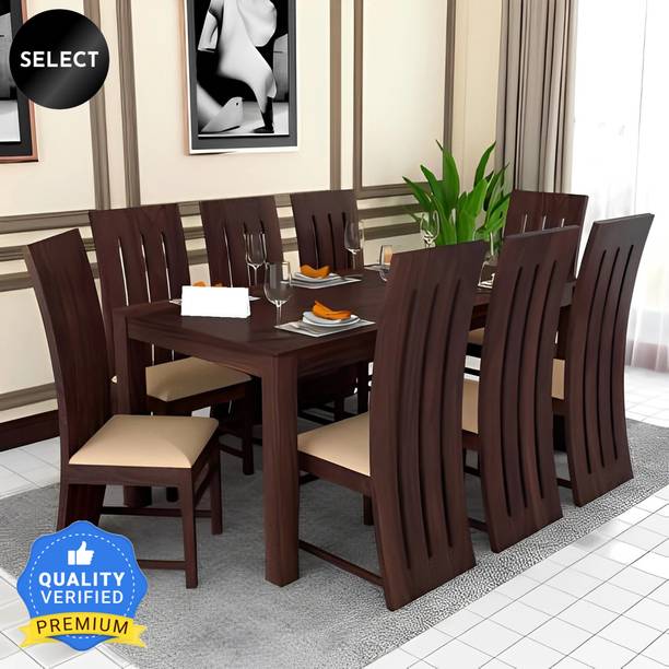 Taskwood Furniture Solid Sheesham Wood 8 Seater Dining Set For Dining Room / Restaurant. Solid Wood 8 Seater Dining Set