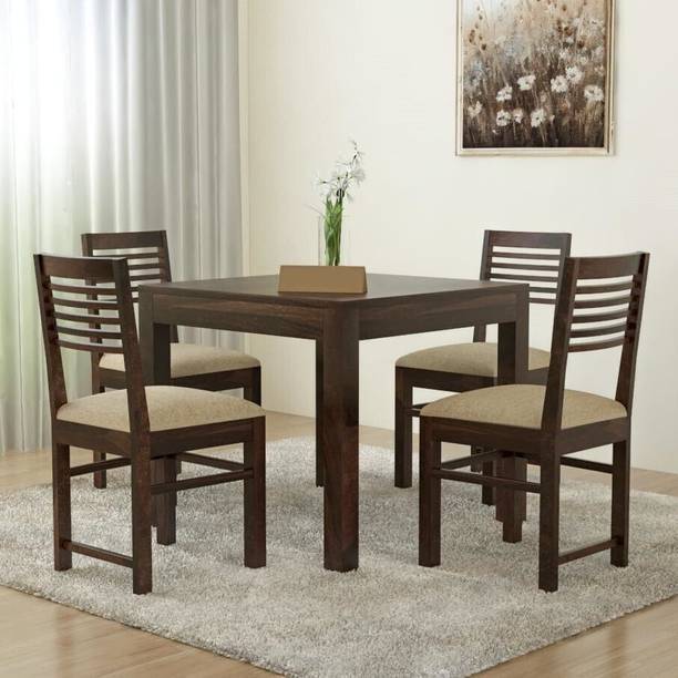 Flipkart Perfect Homes Solid Sheesham Wood Four Seater Dining Set For Dining Room/ Hotel/ Restaurant || Solid Wood 4 Seater Dining Set
