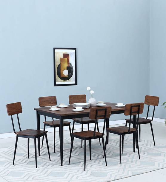 SMAART CRAAFTS Metal 6 Seater Dining Set