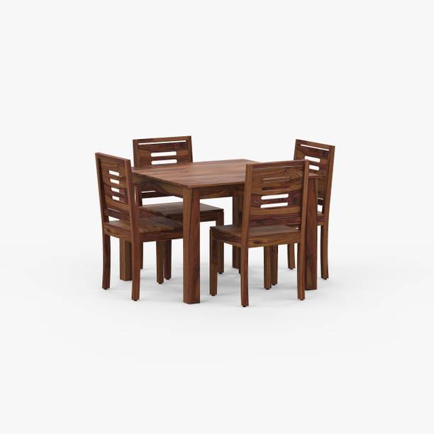 Flipkart Perfect Homes Solid Sheesham Wood 4 Seater Dining Table Set with Four Chair for Living Room Solid Wood 4 Seater Dining Set