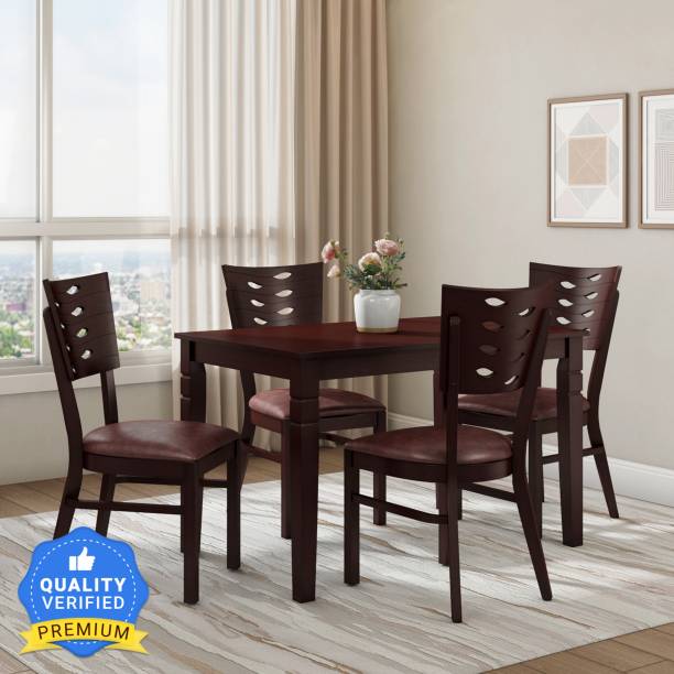 @Home by nilkamal Fern Solid Wood 4 Seater Dining Set