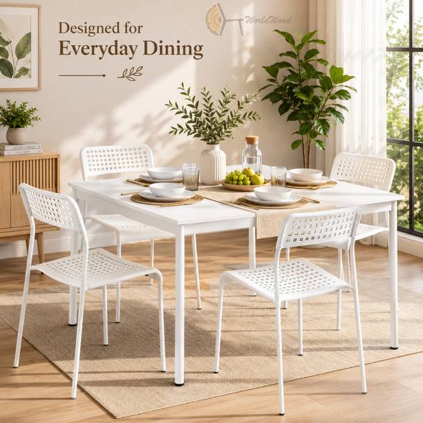 वर्ल्डवुड Indoor Dining Room & Living Room मेटल डाइनिंग सेट