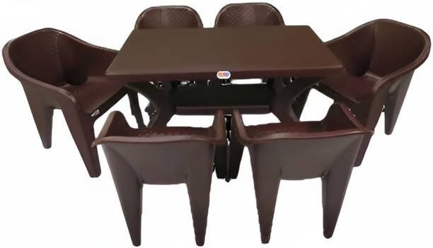 AVRO Magna and 9200 Series Strong and Durable for Home Office Garden Cafeteria Plastic 6 Seater Dining Set