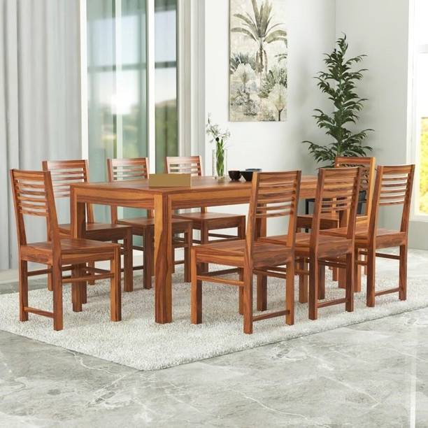 Flipkart Perfect Homes Solid Sheesham Wood Eight Seater Dining Set For Dining Room/ Hotel/ Restaurant | Solid Wood 8 Seater Dining Set